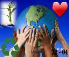 День Земли, 22 апреля. Счастливый мир, мир рециркуляции и любовь к окружающей среде